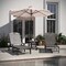 Flash Furniture Monterey 3-Pc Adirondack Set w/2 Adjustable HDPE Loungers w/Cup Holders and Folding Side Table, Gry LE-HMP-2017-2-T1620H-GY-GG - alternate 2